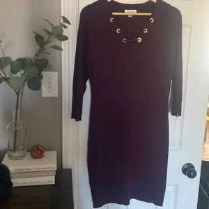 Calvin Klein eggplant sweater dress, size Medium. Never worn.